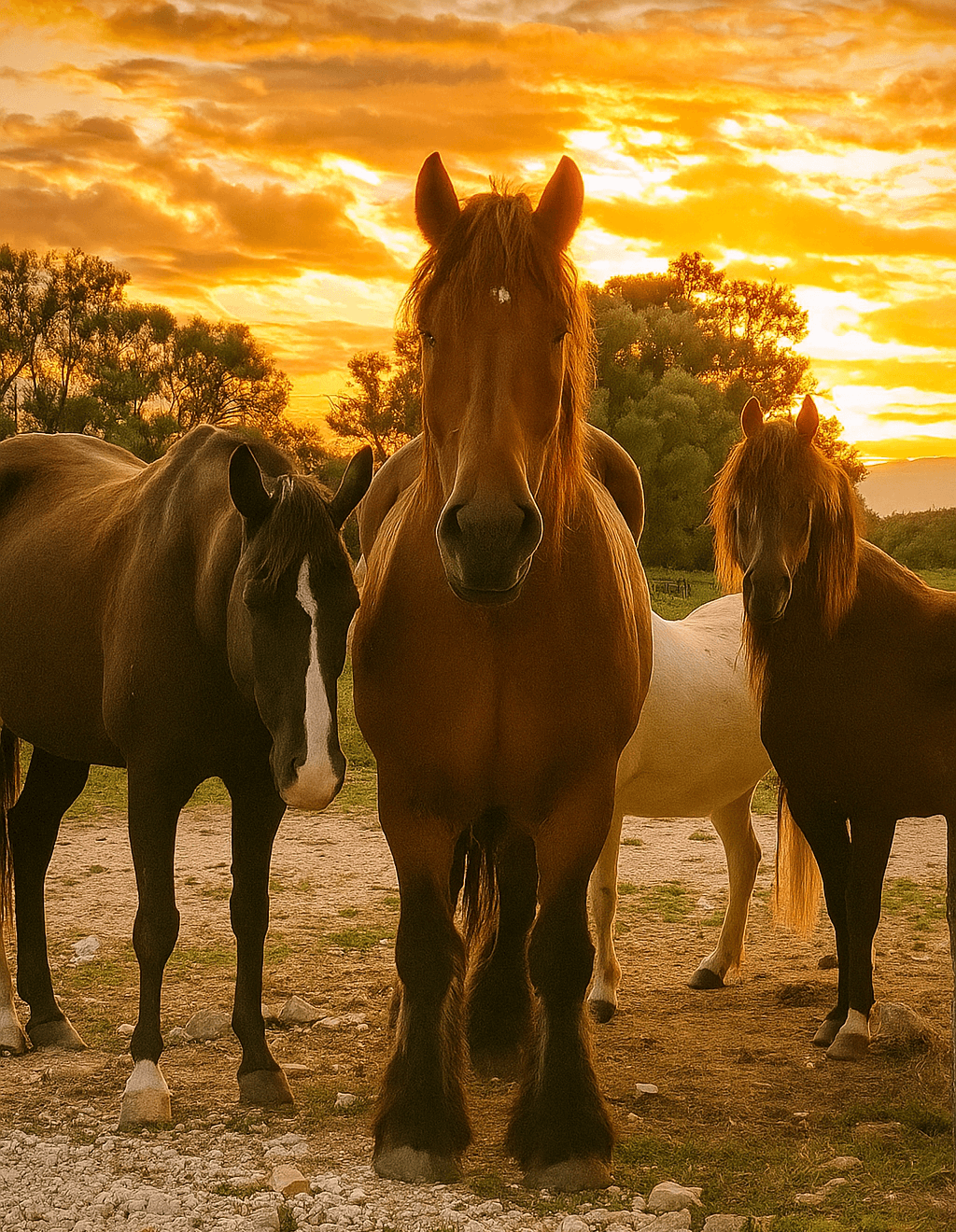 Cheval de trait et autres poneys de la Ferme de L'Auneau